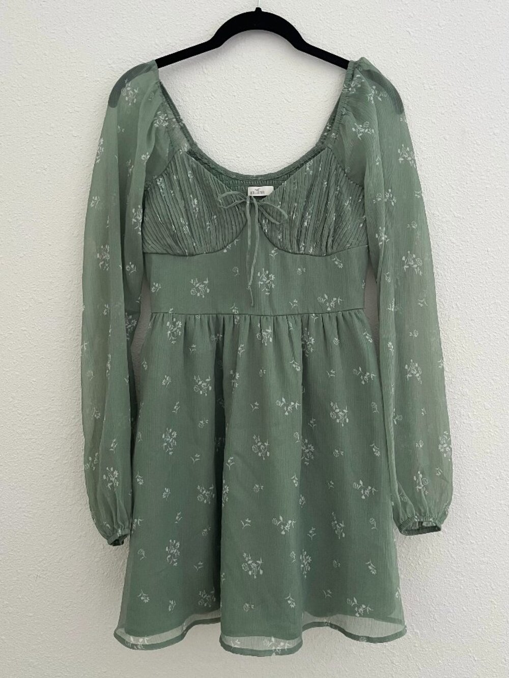 Hollister Floral Green Mini Dress